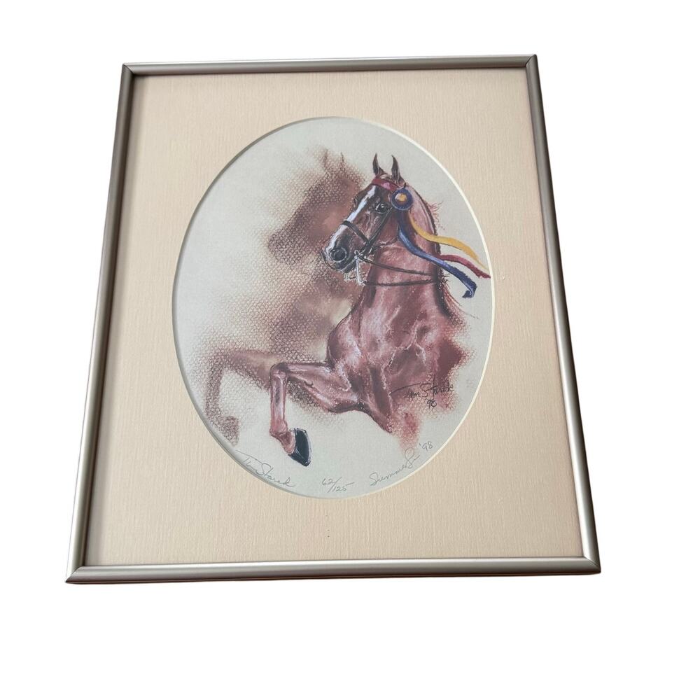 American Saddlebred Horse Portrait Pastel Tim Stark Limited Edition Print 62/125